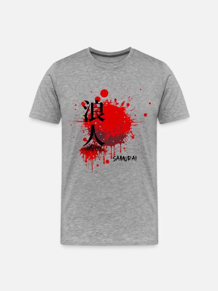 Blood of the Samurai - Men's Premium T-Shirt - heather gray