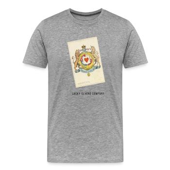 Ace of Hearts Jeu Imperial–2nd Empire Napoleon III - Men's Premium T-Shirt - heather gray - Front - Liam (192cm)