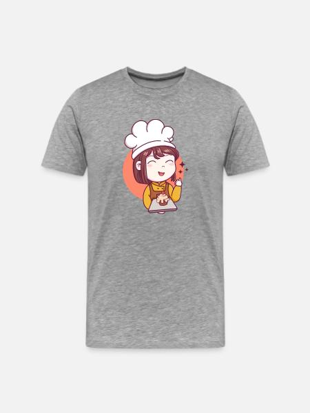 CUTE GIRL - Men's Premium T-Shirt - heather gray