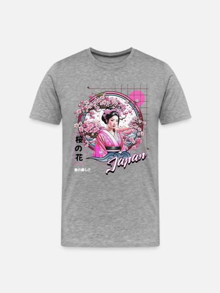 Sakura Serenity - Men's Premium T-Shirt - heather gray