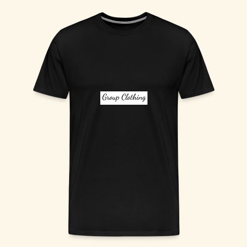Cursive Black and White Hoodie - Men's Premium T-Shirt