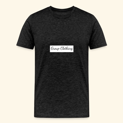 Cursive Black and White Hoodie - Men's Premium T-Shirt