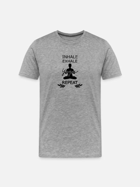 yogarepeat - Men's Premium T-Shirt - heather gray