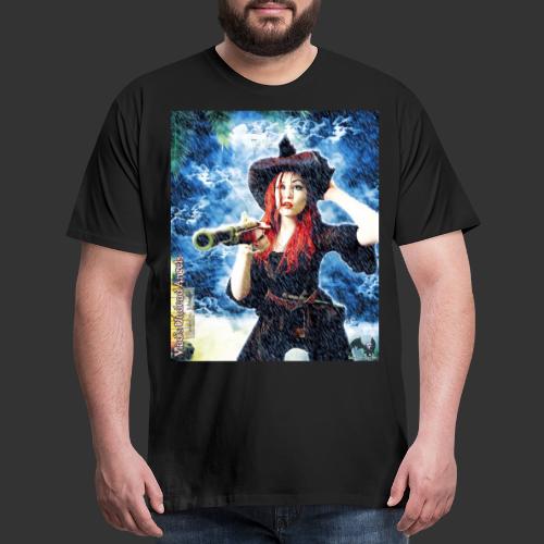 Undead Angel Vampire Pirate Captain Jacquotte F001 - Men's Premium T-Shirt