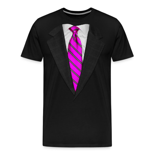 Pink Suit Up! Realistic Suit & Tie Casual Graphic
