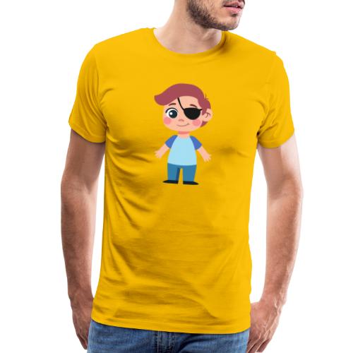 Boy with eye patch - Men's Premium T-Shirt