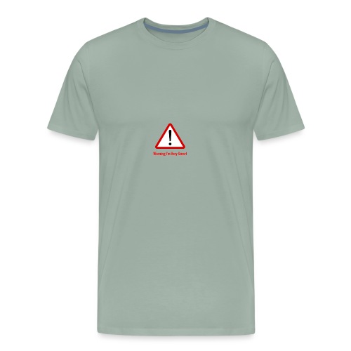 Warning I m Very Smart - Men's Premium T-Shirt