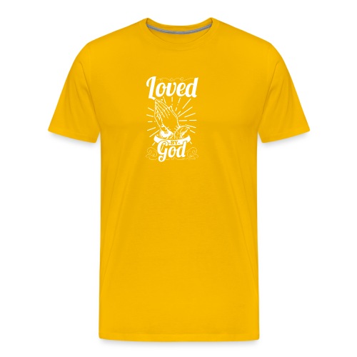 Loved By God - Alt. Design (White Letters) - Men's Premium T-Shirt