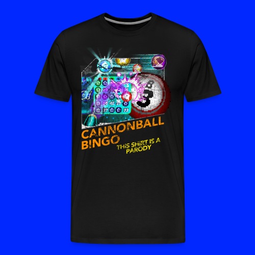Vintage Cannonball Bingo Box Art Tee - Men's Premium T-Shirt