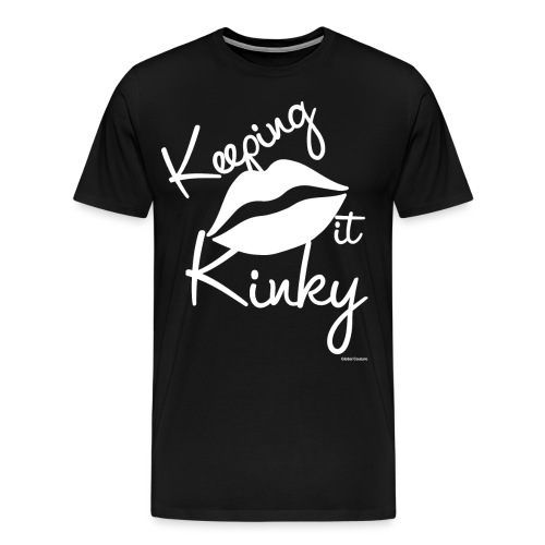 KeepKinky4 credit 3 png - Men's Premium T-Shirt