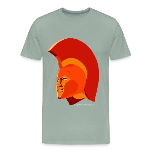 LeonidasKopf12transparentweiss png - Men's Premium T-Shirt