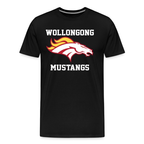 Mustangs Logo White - Men's Premium T-Shirt