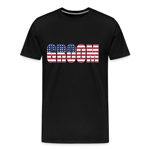 Groom US Flag - Men's Premium T-Shirt