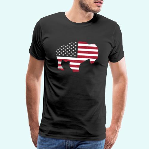 AMERICAN BUFFALO FLAG - Men's Premium T-Shirt