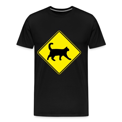 australien road sign cat - Men's Premium T-Shirt