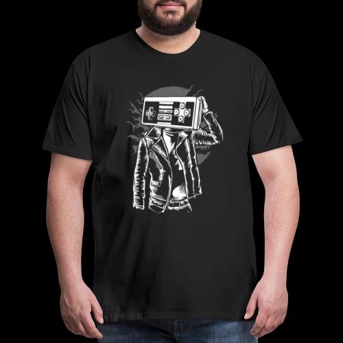 Retro Gamer Head - Men's Premium T-Shirt