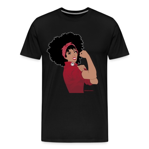 GlobalCouture WeCanDoIt RED Girl RGB png - Men's Premium T-Shirt