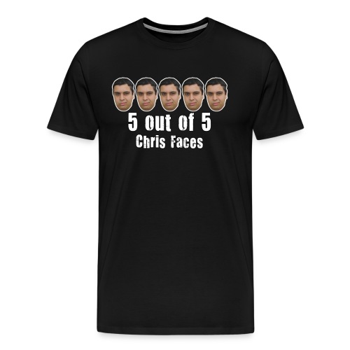 chris faces tshirt full color2 - Men's Premium T-Shirt