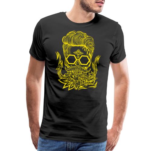 Papeel Skull Rose -Yellow - Men's Premium T-Shirt