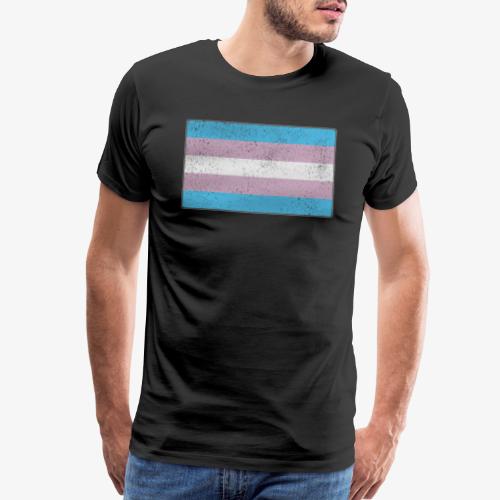 Distressed Transgender Pride Flag - Men's Premium T-Shirt