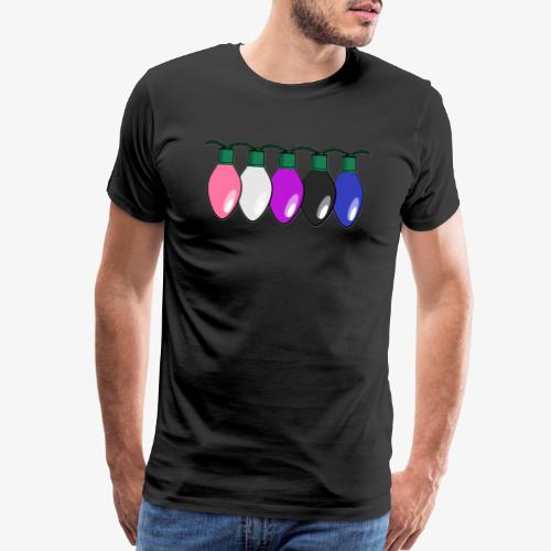 Genderfluid Pride Christmas Lights - Men's Premium T-Shirt