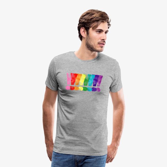 Distressed Gilbert Baker LGBT Pride Exclamation