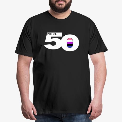 50 Pride Genderfluid Pride Flag - Men's Premium T-Shirt