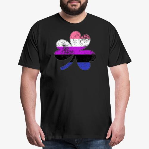 Genderfluid Shamrock Pride Flag - Men's Premium T-Shirt