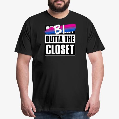 Bi Outta the Closet - Bisexual Pride - Men's Premium T-Shirt