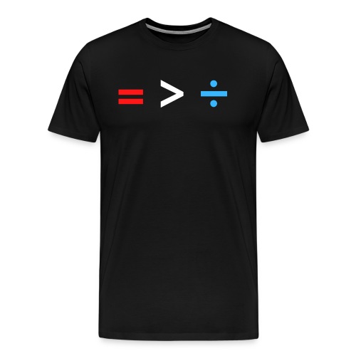 Equality Is Greater Than Division Math Symbols USA - Men's Premium T-Shirt