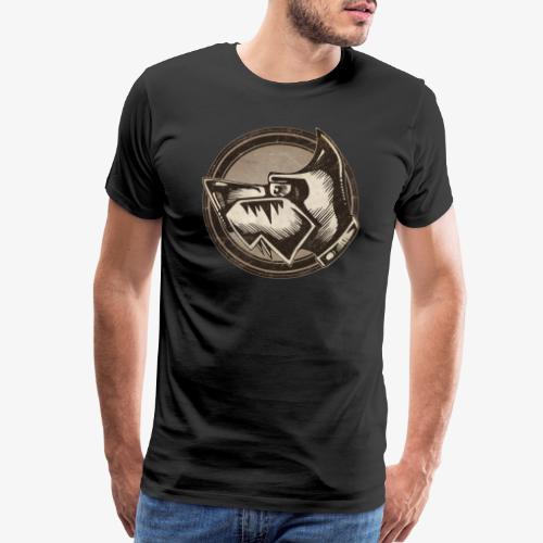 Wild Dog Grunge Animal - Men's Premium T-Shirt