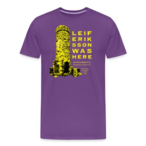 Leif Eriksson Was Here Double-Sided T-Shirt - Men's Premium T-Shirt