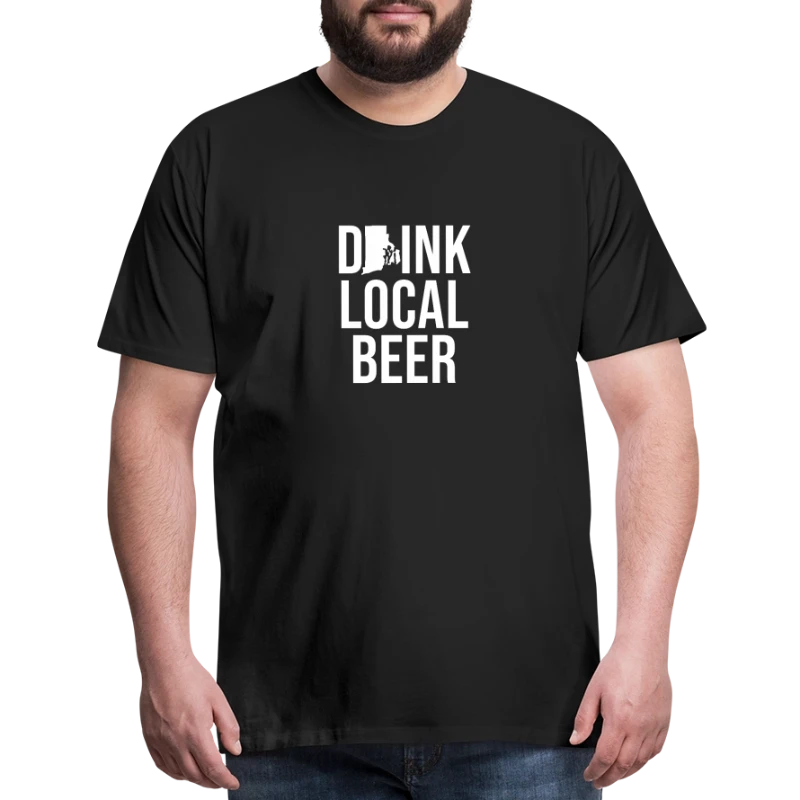 Drink Local Beer - Rhode Island - Men's Premium T-Shirt