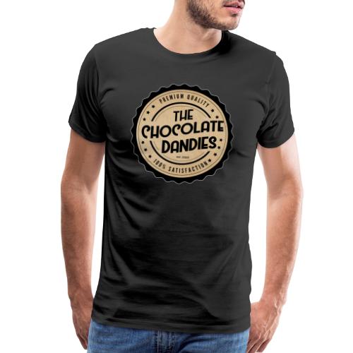Chocolate Dandies Logo Large White Outline - Men's Premium T-Shirt
