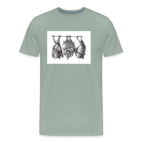 Vampire Owl with Bats - Men's Premium T-Shirt