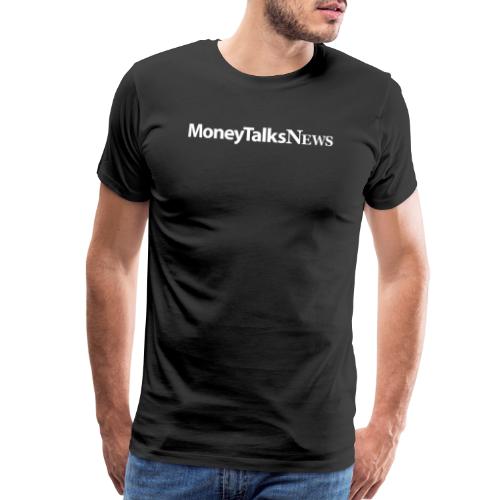 Money Talks News Logo - White - Men's Premium T-Shirt