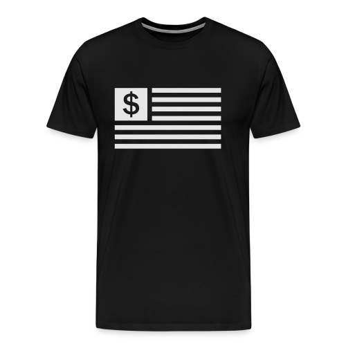 American Dollar Sign Flag - Men's Premium T-Shirt