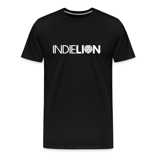 IndieLion textlogo white 01 png - Men's Premium T-Shirt