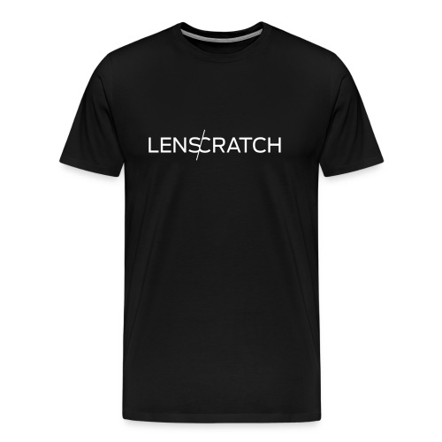 LENSCRATCH Logo white TSHIRT - Men's Premium T-Shirt