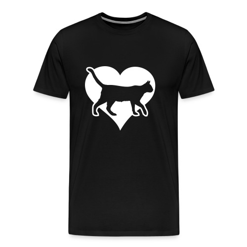 love heart cats and kitty - Men's Premium T-Shirt
