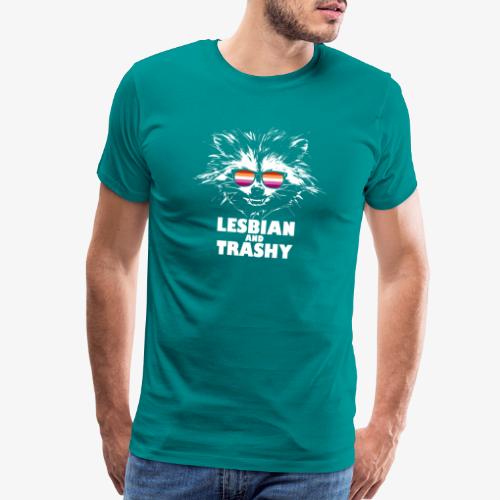 Lesbian and Trashy Raccoon Sunglasses Lesbian - Men's Premium T-Shirt