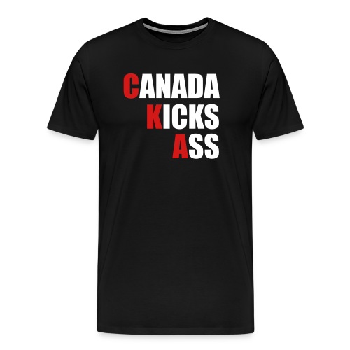 Canada Kicks Ass Vertical - Men's Premium T-Shirt
