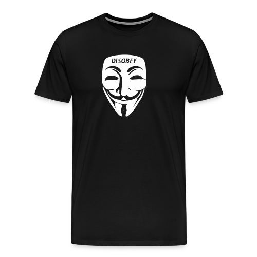 Anonymous Face Disobey Forehead gif - Men's Premium T-Shirt