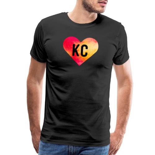 KC Heart Red Gradient - Men's Premium T-Shirt
