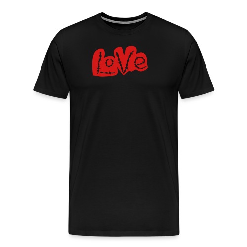 love barbed wire heart - Men's Premium T-Shirt