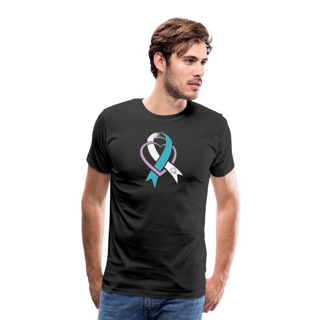 TB Cervical Cancer Awareness Ribbon with Heart