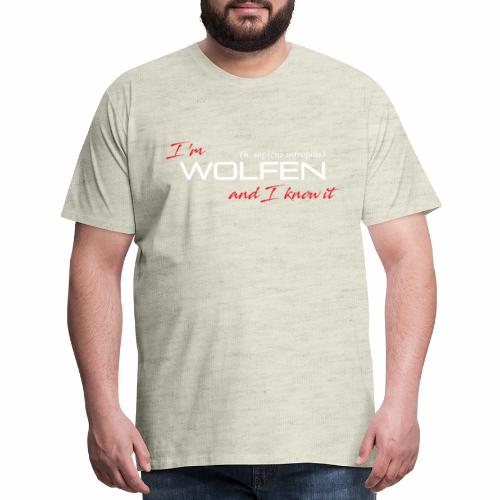 Front/Back: Wolfen Atitude on Dark - Adapt or Die - Men's Premium T-Shirt