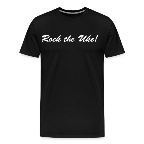 Rock the Uke w/ NEW RC101 Logo on Back - Men's Premium T-Shirt