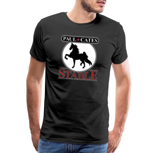 Paul Cates Stable dark shirt with sleeve decal - Men's Premium T-Shirt