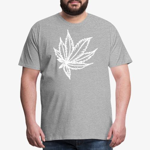 white leaf w/myceliaX.com logo - Men's Premium T-Shirt